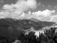 Black and white of Pikes Peak...