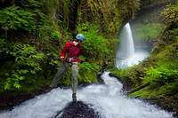 Rappelling in the Columbia River Gorge