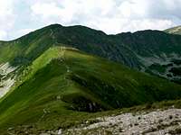 Low Tatras ridge between Chabenec and Chopok