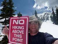 No Hiking Above This Point