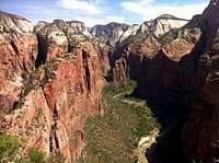 Views to the North from Angels Landing Zion