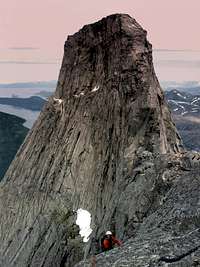 The summit of Stetind from Halls Foretopp