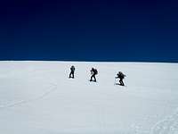 Heading up the Muir Snowfield
