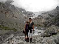 Me and my sister at Glacier Blanc