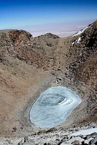 Crater lake on the summit of Licancabur