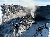 Mount St. Helens crater and...
