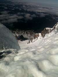 Looking down the Chute