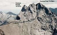 Red Couloir route (class 3)...