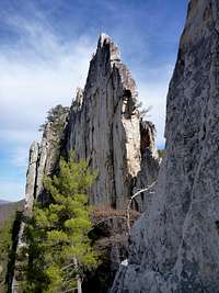 View of the Bell Wall from Tomato's Belay Station