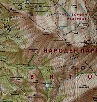 Map of Vitosha Mountain (Part...