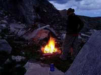 Dusk at camp on Big Agnes....