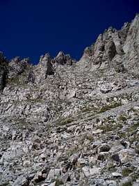 The beggining of Mutikas coulouir