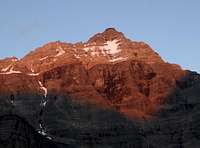 Sunset on Hungabee Mountain's NW face