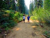 The trail/road approaching Homer Lake