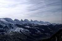 The 7 summits seen from NE