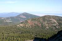 Pelican Butte, Mount Harriman, and Mount Carmine from Aspen Butte.