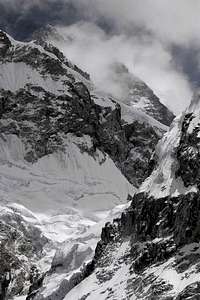 The peak of Everest over the...