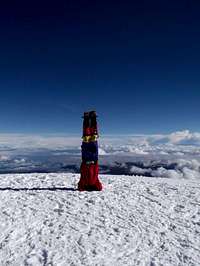 Cotopaxi with the feet to the sky