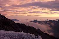 Sunset at Albert Premier Hut