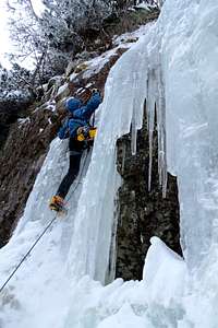 Technical ice climbing