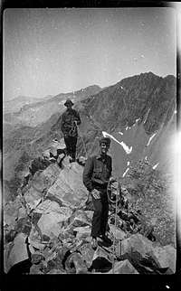 Jules Eichorn and John Olmsted on Devil's Crags, July 23, 1930