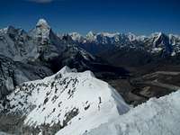 View of Ama Dablam from the summit of Island Peak