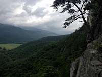 The view from the second belay ledge