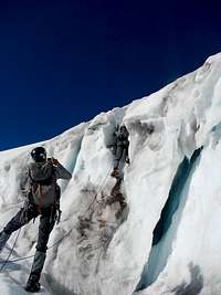 Climbing on Wintun Glacier