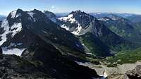 Glacier Basin and Monte Cristo peaks from Foggy Peak