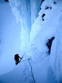 Climbing the NW Couloir of...
