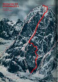 Birkenmajer route (Kezmarsky stit, High Tatras)