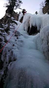 Ice climbing in Canmore