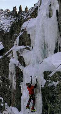 Ice climbing in the...