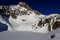 Thompson Peak with frozen Lake 9000