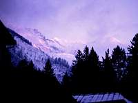 Mont Blanc from Chamonix,...