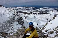 Jeff taking a break on the Southwest Couloi