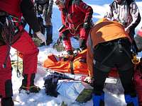 Wounded mountaineer rescue at...