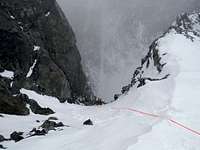 Top of the couloir