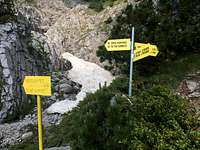 Clear signage to the summits