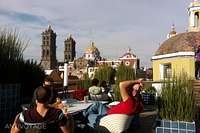 Rooftop cafe at the Museo Amparo