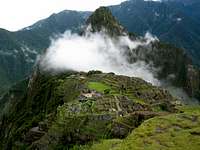Huayna Picchu in a cloud...