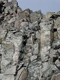 Upper Granite Peak with Climbers