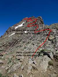 Class 2 Ridge leading to Class 3 arete, the Wetterhorn