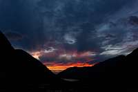 Sunset from Williwaw Lakes