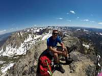 Enjoying some Champagne for my first Sawtooth Summit