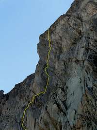 The main part of the route, pitches R7 - R13