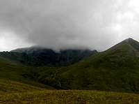 Helvellyn in the clouds