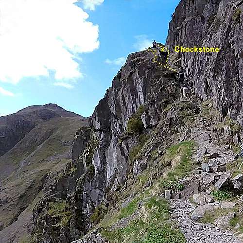Crux pitch in mid section of Jacks Rake