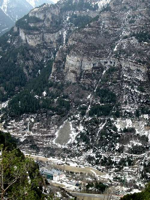 The village of Canfranc, seen...