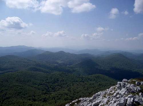 View from the summit of...